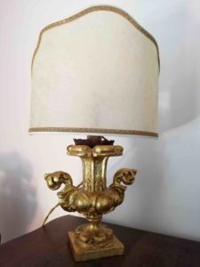 woodcarved lamp